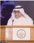  ?? ?? Sadiq Al-Mutawa, Chairman, delivers
his speech.