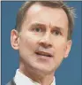  ??  ?? JEREMY HUNT: The plans for Huddersfie­ld and Halifax have been referred to the Health Secretary.