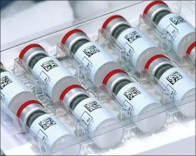  ?? JOHNSON & JOHNSON VIA AP ?? This Dec. 2, 2020, photo provided by Johnson & Johnson shows vials of the Janssen COVID-19 vaccine in the United States. On Thursday, Johnson & Johnson asked U.S. regulators to clear the world’s first single-dose COVID-19vaccine, an easier-to-use option that could boost scarce supplies.