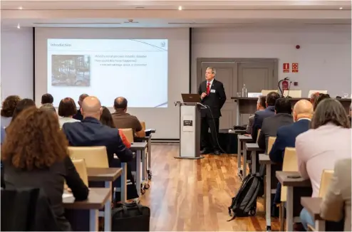  ??  ?? Paul Gruhn durante el pasado mes de junio en Madrid, en el que participó Reunión Anual de ISA España 2019.