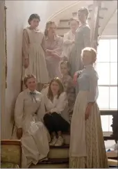  ?? BEN ROTHSTEIN/FOCUS FEATURES VIA AP ?? This image released by Focus Features shows Addison Riecke, top row from left, Elle Fanning, Emma Howard and Angourie Rice, and bottom row from left, Kirsten Dunst, director Sofia Coppola, Oona Laurence and Nicole Kidman on the set of "The Beguiled."...