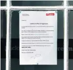  ??  ?? The closed electorate offices of MPs David Clark (left) and Michael Woodhouse.