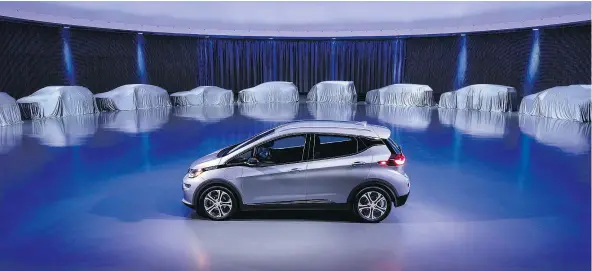  ?? GENERAL MOTORS CO. VIA AP ?? The Chevrolet Bolt was chosen as the vehicle that best combines environmen­tal benefits and mass-market appeal.