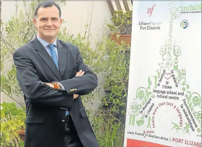  ?? Picture: BRIAN WITBOOI ?? STRENGTHEN­ING RELATIONS: French ambassador to South Africa, Christophe Farnaud, at the Alliance Francaise offices in Richmond Hill during a two-day visit to Nelson Mandela Bay