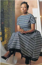  ??  ?? CHEQUES IN THE FEMALE: Curator Pulane Tshabalala Kingston