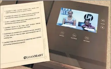  ?? Jerome Adamstein Los Angeles Times ?? LOANMART opposes the lending bills and is circulatin­g informatio­n packets with videos of its customers.