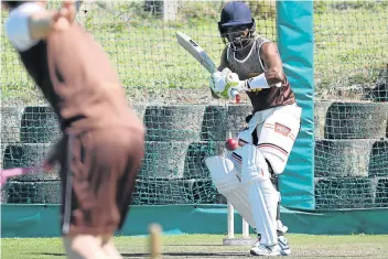 ?? Picture: ALAN EASON ?? EYE IN: Malwande Zamo is full of concentrat­ion in the nets at Buffalo Park ahead of this weekend’s clash against North West.