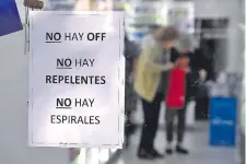  ?? ?? En Argentina hay escasez de repelentes de vectores del dengue.