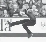  ?? ANDREW VAUGHAN/The Canadian Press ?? Patrick Chan of Canada competes in the men’s short program at Skate Canada Internatio­nal in Saint John, N.B., on
Friday. Chan won his season-opening competitio­n.