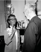  ?? ?? Shirley Chisholm takes her oath of office in Washington DC in 1969. Photograph: AP