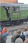  ?? Getty Images. Picture: ?? Enthusiast­s gathered at Bo’ness and Kinneil Railway to see the Flying Scotsman on May 16 2016.