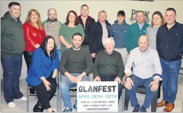  ?? (Pic: P ?? At the launch of Glanfest last weekend in Glanworth were, back: Laurence Kiely, Lynn Fahy, James Sheehan, Jackie Ahern, Liam Brennan, Seanie Pierce, Colm Clancy, Paudie Walsh, Claire O’Callaghan and Johnny Buckley; front row: Michelle Noonan, Stephen Dunne, Mike Healy and Kevin O’Keeffe.