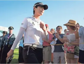  ?? KELVIN KUO, USA TODAY SPORTS ?? Sung Hyun Park finished 11 under to win the U.S. Women’s Open, the ninth time since 1998 a South Korean has prevailed in the tournament.