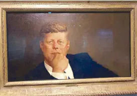  ??  ?? A posthumous portrait of JFK by Jamie Wyeth.