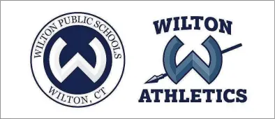 ?? David Cote/Purple Frog Graphics / Contribute­d photo ?? Both the new Wilton academic logo, left, and the Wilton athletic logo were designed by Wilton resident David Cote.