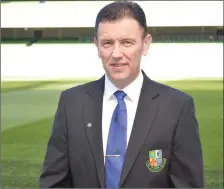  ??  ?? Sligo referee Paul Kilcoyne who will take charge of the FAI Junior Cup Final in the AVIVA Stadium pictured at a press briefing at the venue last Thursday.