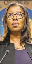  ??  ?? Lawyers hired by office of AG General Letitia James (above) have wide-ranging powers.