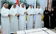  ??  ?? Humaid Al Qutami and other top officials during the launch of the official website of the Noor Dubai Foundation.