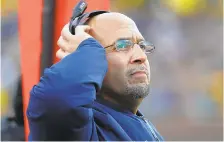  ?? PAUL SANCYA/AP FILE PHOTO ?? Penn State head coach James Franklin said he considers it ‘critical’ to the program that he retains his assistant coaches.