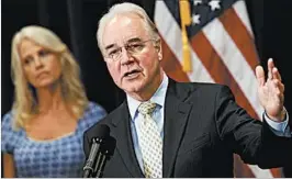  ?? EVAN VUCCI/AP ?? Health and Human Services Secretary Tom Price said “the onus is on Congress” to stabilize the law dubbed Obamacare.