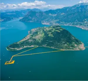  ??  ?? With over 1.2m visitors, ‘The Floating Piers’ on Lake Iseo, Lombardy, was Italy’s most popular art event of 2016