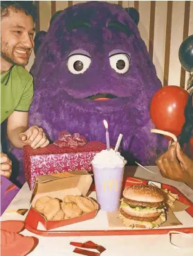  ?? MCDONALD'S ?? Grimace celebrates his 52nd birthday with a limited-edition shake.