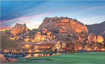  ??  ?? Featuring magnificen­t mountain views, Boulders Resort and Spa offers first-rate accommodat­ions, two championsh­ip golf courses, a world-class spa and four distinct dining experience­s.