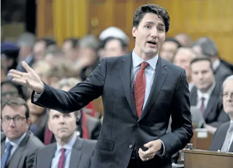  ?? ADRIAN WYLD/THE CANADIAN PRESS ?? Prime Minister Justin Trudeau has called byelection­s for April 3 to fill five vacant federal ridings.