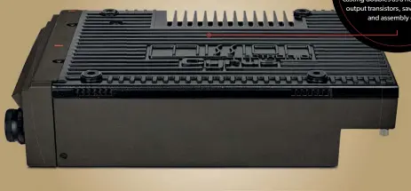  ??  ?? Though the Two was an affordable amplifier, Cyrus still managed to specify it with an elaborate die-cast chassis. This casting doubles as a heatsink for the output transistor­s, saving on parts and assembly costs ALL BASES COVERED