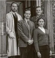  ??  ?? The cast of “All Creatures Great and Small” includes, from left, SamuelWest, Nicholas Ralph, Callum Woodhouse and Anna Madeley.