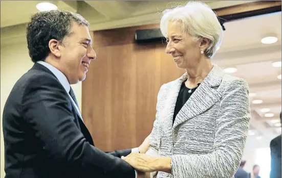  ?? JACQUELYN MARTIN / AP ?? La directora de l’FMI, Christine Lagarde, es va reunir a Washington amb el ministre d’Hisenda argentí, Nicolás Dujovne