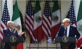  ?? Photograph: Kevin Lamarque/Reuters ?? President Andrés Manuel López Obrado praised Donald Trump for showing ‘respect’ to Mexico and ‘not treating us like a colony’.