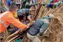  ?? ANI ?? RESCUE WORK: Search and rescue operation underway after the landslide because of the rainfall at Modirijo in Itanagar on Friday. —
