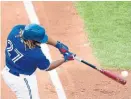  ?? ICON SPORTSWIRE GETTY IMAGES ?? The possibilit­y of Vladimir Guerrero Jr. and the Blue Jays flying back and forth from virus hotspots like Florida or Arizona doesn’t bear thinking about.