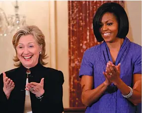  ?? DR ?? Michelle Obama e Hillary Clinton estão juntas na campanha democrata