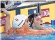  ?? ERICH SCHLEGEL, USA TODAY SPORTS ?? Maya DiRado and Missy Franklin finished 1-2 in the 200-meter backstroke final.