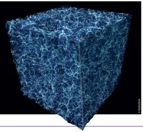  ??  ?? Below:
A universe of clusters and voids. A large void was the simplest explanatio­n of the CMB’s cold spot