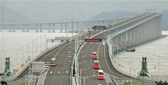  ?? Photo: Xinhua ?? The Hong Kong-Zhuhai-Macao bridge, the world’s longest cross-sea bridge.