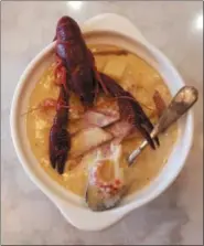  ?? PHOTO PROVIDED ?? Plumb Oyster Bar served this Cajun Crawfish Chowder at the 2018 Troy Chowderfes­t.