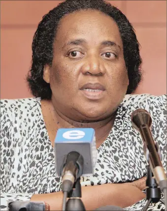  ?? PHOTO: SIMPHIWE MBOKAZI ?? Labour Minister Mildred Oliphant was untruthful when she claimed more than 50 percent of the more than 21 companies that had been fined for contravent­ions of the Employment Equity Act were JSE-listed companies.