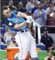  ?? WILFREDO LEE — THE ASSOCIATED PRESS ?? The Yankees’ Aaron Judge competes in the Home Run Derby on Monday in Miami.