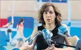  ?? FOTO: EFE ?? Irene Lozano, presidenta del CSD, aboga por un deporte seguro