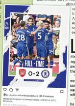  ??  ?? WHOSE SIDE ARE YOU ON? Arsenal star Willian ‘liked’ this celebratio­n post from Chelsea’s official social media account