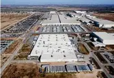  ?? William Luther / Staff file photo ?? A shortage of semiconduc­tor chips is slowing Tundra production at Toyota’s South Side plant.