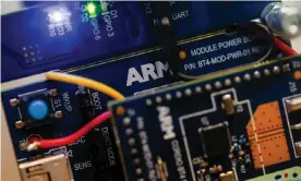  ??  ?? Arm is a world leader in providing chips for smartphone­s, computers and tablets. Photograph: Bloomberg/Getty Images