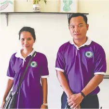  ?? LEONIE KIJEWSKI/FOR THE WASHINGTON POST ?? Reach Seila, left, and Nguon Kosal oversee Cambodia’s only residentia­l mental-health facility.