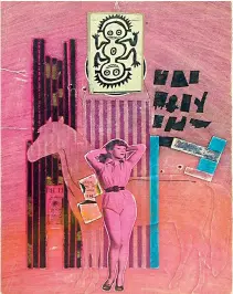  ??  ?? Ray Johnson. « Movie Star with Horse ». 1958. Collage sur papier / on paper. 41,9 x 34,3 cm. (Coll. Frances Beatty and Allen Adler, New York ; © Ray Johnson Estate ; Court. F. Beatty & A. Adler)