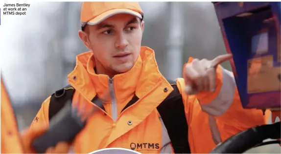  ?? ?? James Bentley at work at an MTMS depot