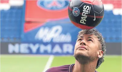  ??  ?? Neymar’s transfer cash could keep the county going for a reasonable time.