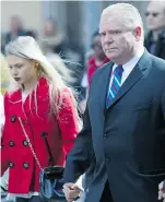  ?? KEVIN VAN PAASSEN FOR NATIONAL POST ?? Doug Ford and family attend former mayor Rob Ford’s funeral in Toronto on Wednesday.